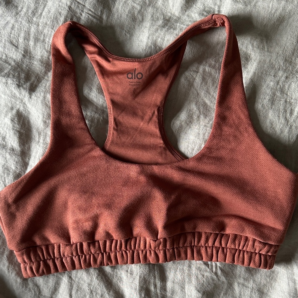 ALO Yoga Terracotta Sweatshirt Sports Bra